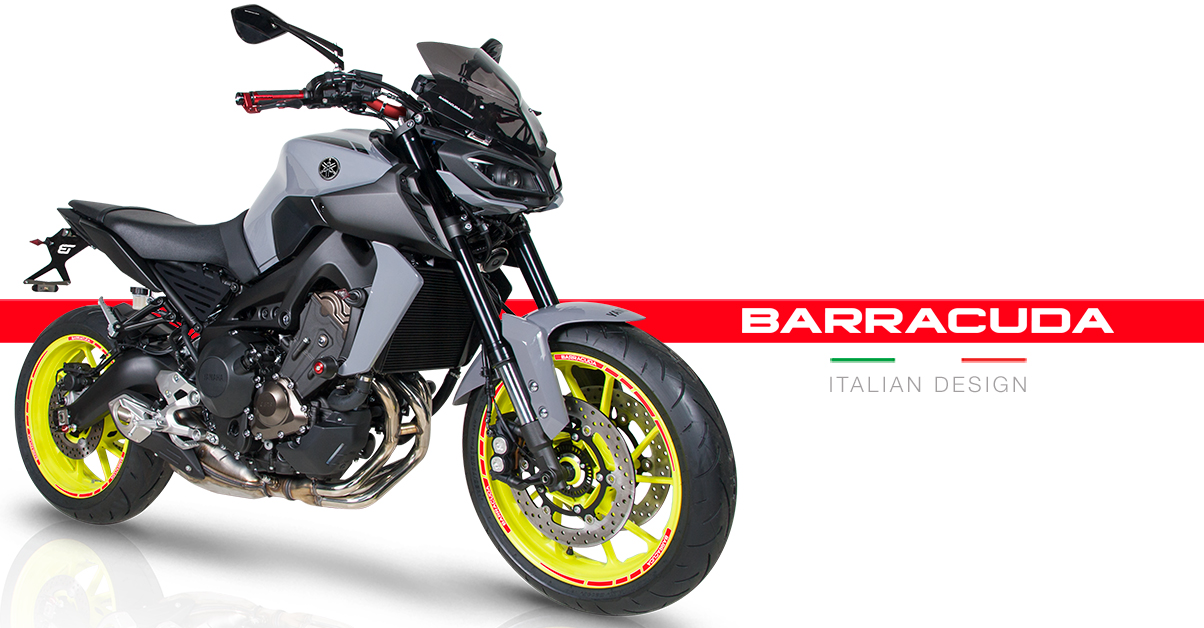 Barracuda Motorrad Spiegel X-VERSION SCHWARZ ( Paar ) - Yamaha Ersatzteile