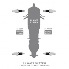 Barracuda Motorrad Blinker Widerstand 21 Watt