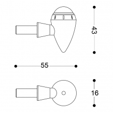 Barracuda Motorrad LED Blinker S-LED B-LUX silber (Paar)