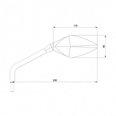 Barracuda Motorrad Spiegel RACE-INDICATOR Gruen ( Paar )