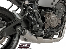 YAMAHA XSR 700 (2016 - 2020) Komplette Auspuffanlage 2-1 SC-Project, mit S1 Schalldämpfer, gebürsteter Edelstahl