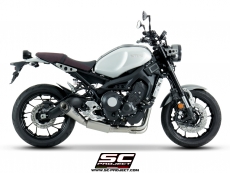 YAMAHA XSR 900 (2016 - 2019) Komplettes Auspuffsystem 3-1,SC-Project, mit S1 Schalldämpfer, Titan, mit Carbon-Endkappe.