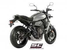 YAMAHA XSR 700 (2016 - 2020) Komplette Auspuffanlage 2-1, mit CR-T Schalldämpfer, Titan