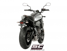 YAMAHA XSR 700 (2016 - 2020) Komplette Auspuffanlage 2-1, mit CR-T Schalldämpfer, Titan