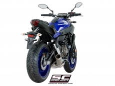 YAMAHA MT-07 (2017 - 2020) Komplette Auspuffanlage 2-1, mit CR-T Schalldämpfer, Titan