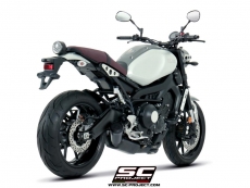 YAMAHA XSR 900 (2016 - 2019) Komplette Auspuffanlage 3-1, Edelstahl, mit konischem Schalldämpfer der 70er Jahre, mattschwarz lackiert