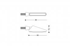 Barracuda Motorrad LED Blinker SQ-LED BASIC schwarz (Paar)