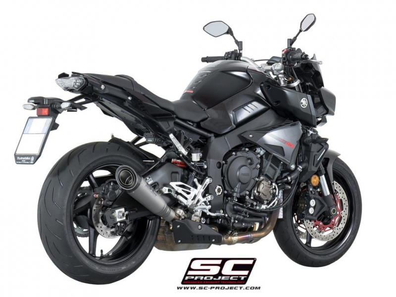 YAMAHA MT-10 (2016 - 2020) S1 Schalldämpfer SC-Project, Titan, mit Carbon-Endkappe