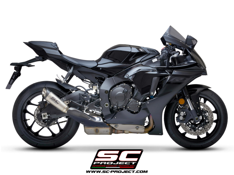 YAMAHA YZF R1 (2020 - 2021) - R1M S1 Auspuff, Titan, mit Carbon-Endkappe