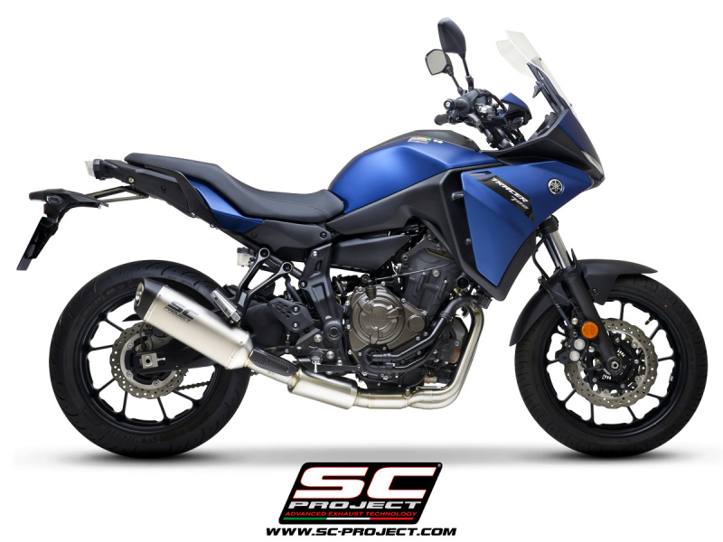 YAMAHA TRACER 700 (2020) - TRACER 7 (2021) - GT - EURO 5 Komplette 2-1-Edelstahl-Auspuffanlage, mit SC1-S-Titan-Schalldämpfer