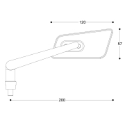 Barracuda Motorrad Spiegel SKIN Gold (Paar)