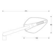 Barracuda Motorrad Spiegel SKIN XN B-LUX - mit LED Blinker Gold (Paar)