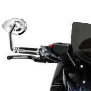 Barracuda Motorrad Spiegel RETROSTONE Chrom (Paar)