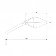 Barracuda Motorrad Spiegel RACE-INDICATOR Gruen ( Paar )