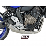 YAMAHA MT-07 (2017 - 2020) Komplette Auspuffanlage SC Project 2-1, Edelstahl, mit S1 Schalldämpfer