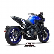 YAMAHA MT-09 (2017 - 2020) Komplette Auspuffanlage SC Project 3-1, Edelstahl, mit S1 Schalldämpfer, mattschwarz lackiert