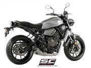 YAMAHA XSR 700 (2016 - 2020) Komplette Auspuffanlage 2-1 SC-Project, mit S1 Schalldämpfer, gebürsteter Edelstahl