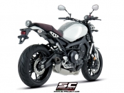 YAMAHA XSR 900 (2016 - 2019) Komplettes Auspuffsystem 3-1,SC-Project, mit S1 Schalldämpfer, Titan, mit Carbon-Endkappe.