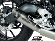 YAMAHA XSR 900 (2016 - 2019) Komplettes Auspuffsystem 3-1,SC-Project, mit S1 Schalldämpfer, Titan, mit Carbon-Endkappe.