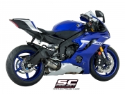 YAMAHA YZF R6 (2017 - 2020) S1 Schalldämpfer, SC-Project, Titan, mit Carbon-Endkappe.