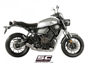 YAMAHA XSR 700 (2016 - 2020) Komplette Auspuffanlage 2-1, mit CR-T Schalldämpfer, Titan