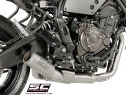 YAMAHA XSR 700 (2016 - 2020) Komplette Auspuffanlage 2-1, mit CR-T Schalldämpfer, Titan