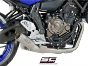 YAMAHA MT-07 (2017 - 2020) Komplette Auspuffanlage 2-1, mit CR-T Schalldämpfer, Titan