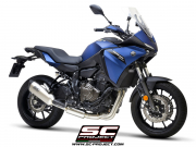 YAMAHA TRACER 700 (2020) - TRACER 7 (2021) - GT - EURO 5 Komplette 2-1-Edelstahl-Auspuffanlage, mit SC1-S-Titan-Schalldämpfer