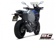 YAMAHA TRACER 700 (2020) - TRACER 7 (2021) - GT - EURO 5 Komplette 2-1-Edelstahl-Auspuffanlage, mattschwarz lackiert, mit SC1-S Carbon-Schalldämpfer