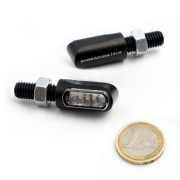 Barracuda Motorrad LED Blinker M-LED B-LUX Schwarz (Paar)