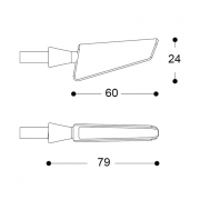 Barracuda Motorrad LED Blinker SQ-LED B-LUX schwarz (Paar)